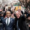 Bernie Sanders Meets With Al Sharpton At Sylvia's In Harlem